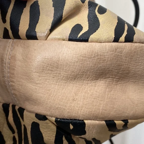 L.A.M.B Leather Leopard Shoulder Bag